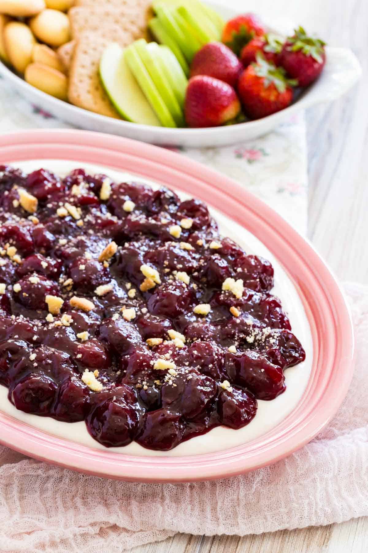 Easy Cherry Cheesecake Dip | Cupcakes and Kale Chips
