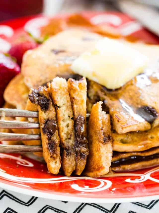 Gluten Free Chocolate Chip Pancakes Cupcakes & Kale Chips