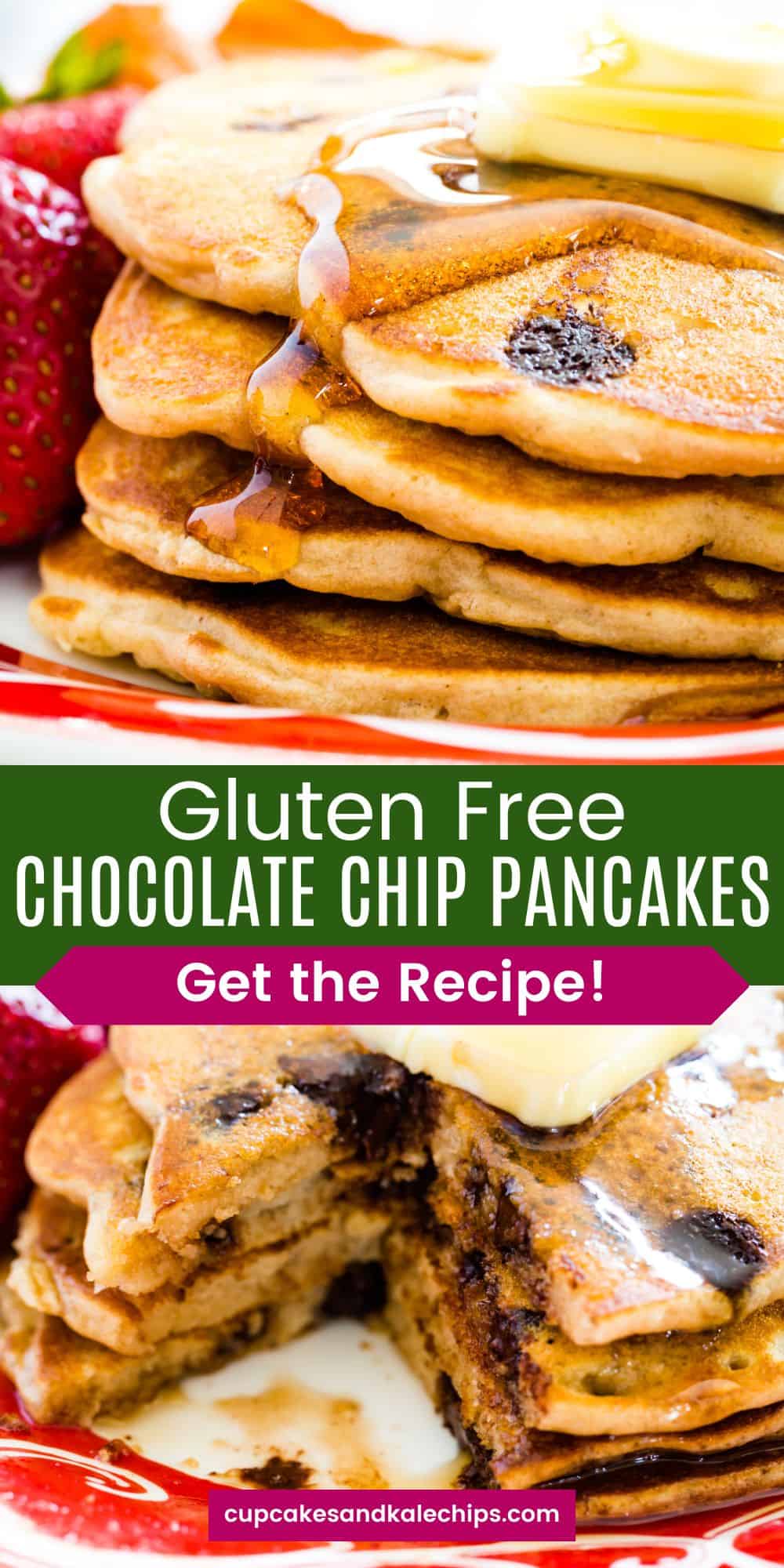 Gluten Free Chocolate Chip Pancakes Cupcakes & Kale Chips