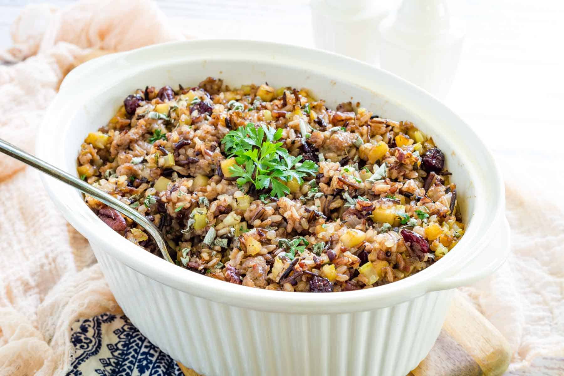 Savory Wild Rice Stuffing | Cupcakes & Kale Chips