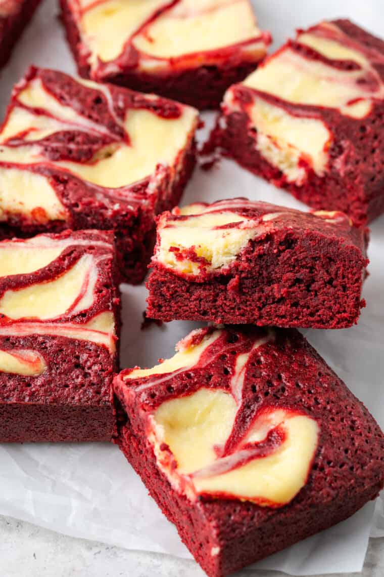 Red Velvet Brownies Cupcakes and Kale Chips