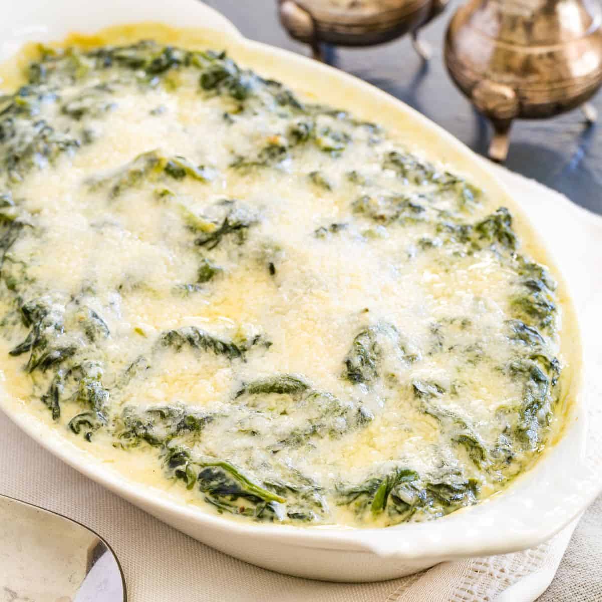 healthy creamed spinach