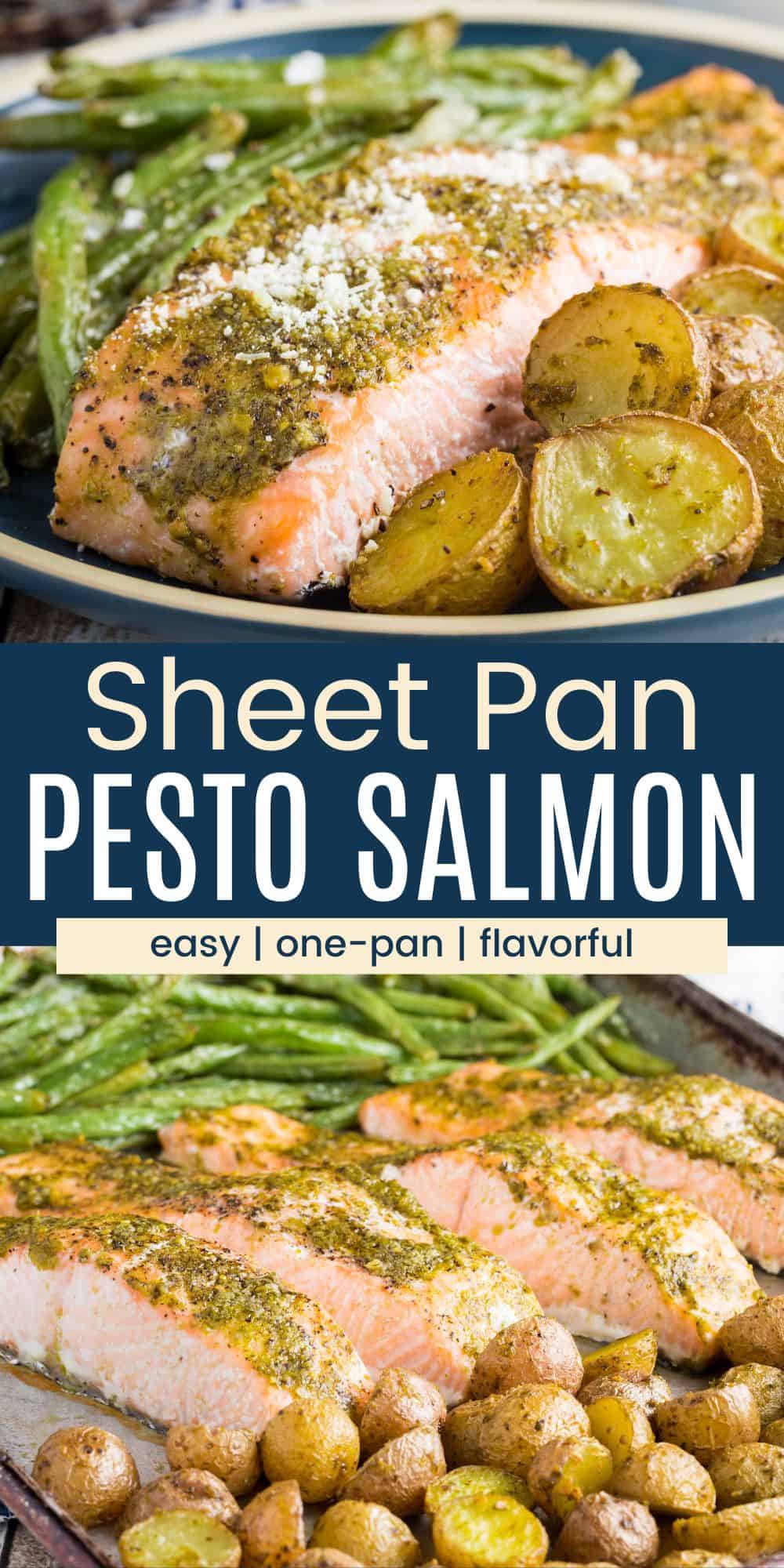 Pesto Salmon Sheet Pan Dinner | Cupcakes & Kale Chips