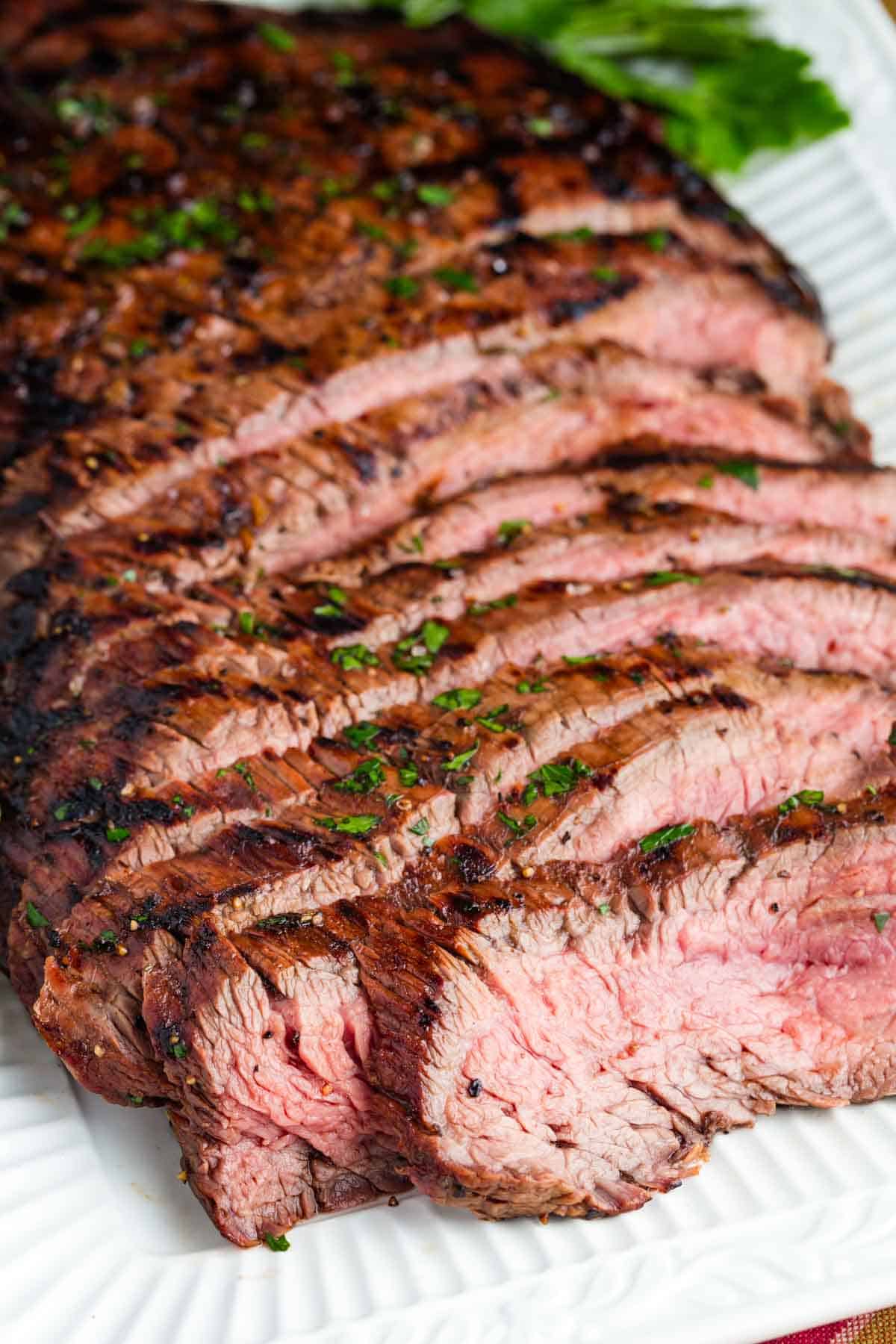 Grilled Flank Steak with Balsamic Marinade - Cupcakes & Kale Chips