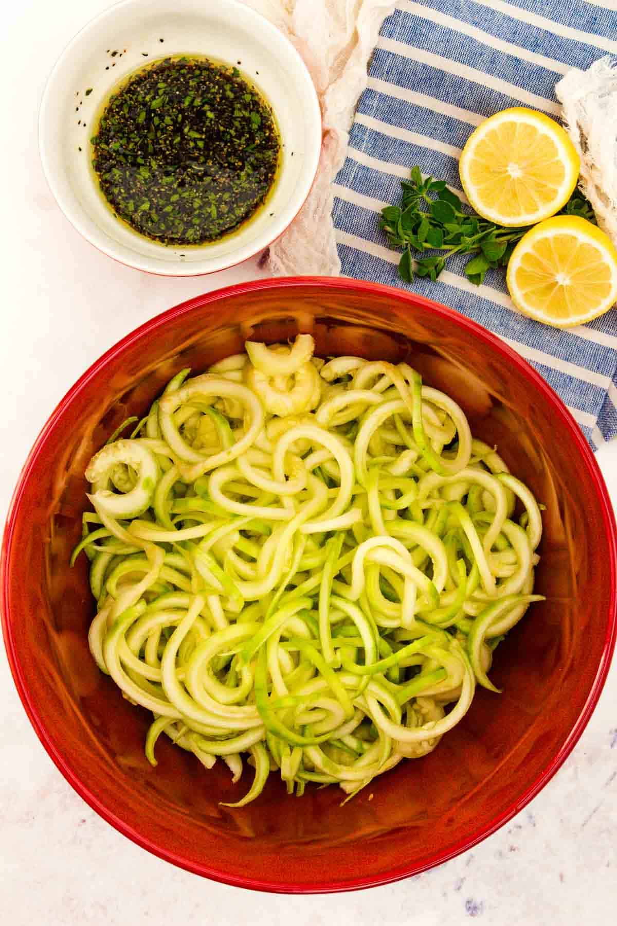 Greek Zoodle Salad | Cupcakes & Kale Chips