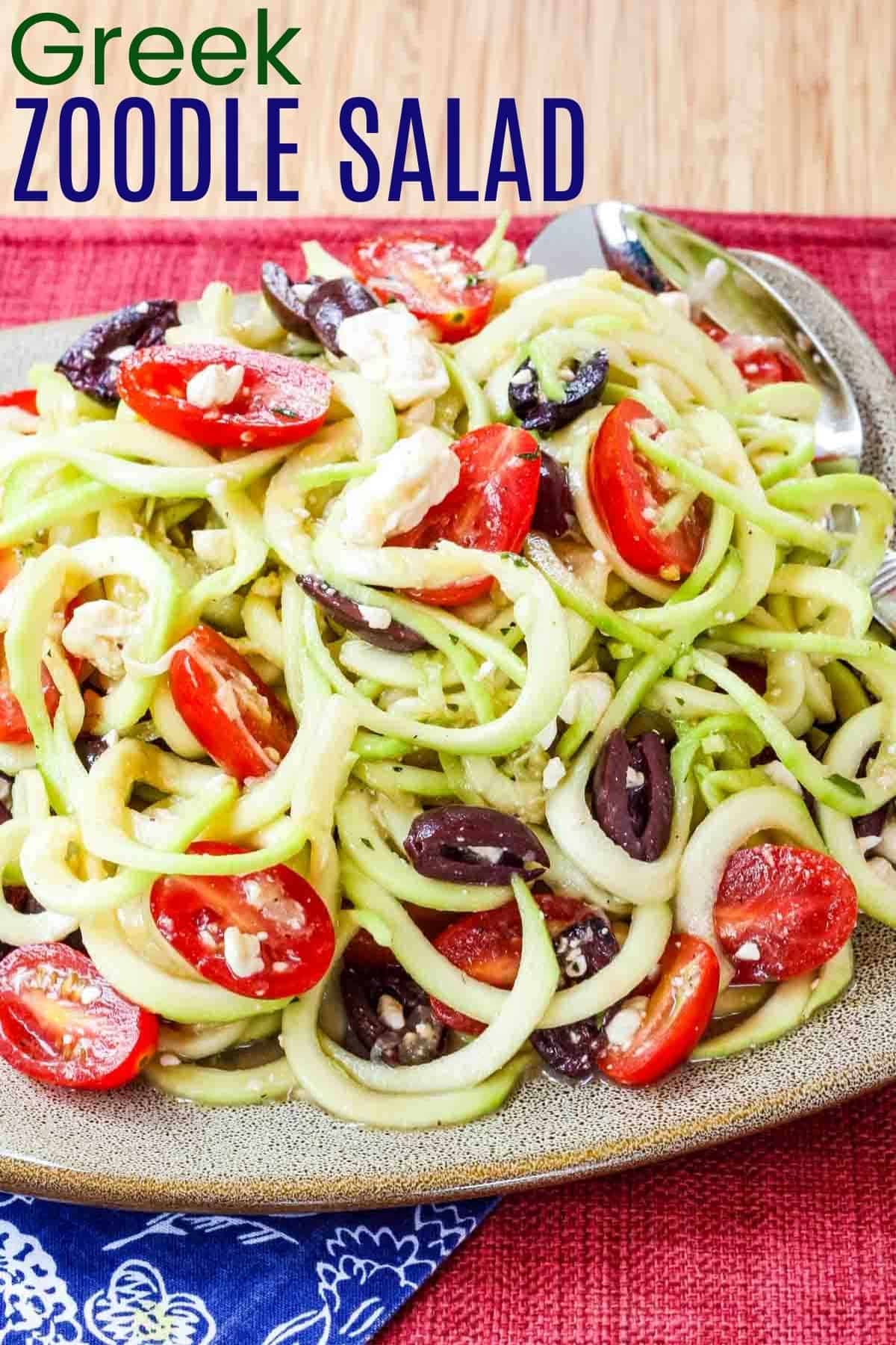 Greek Zoodle Salad | Cupcakes & Kale Chips