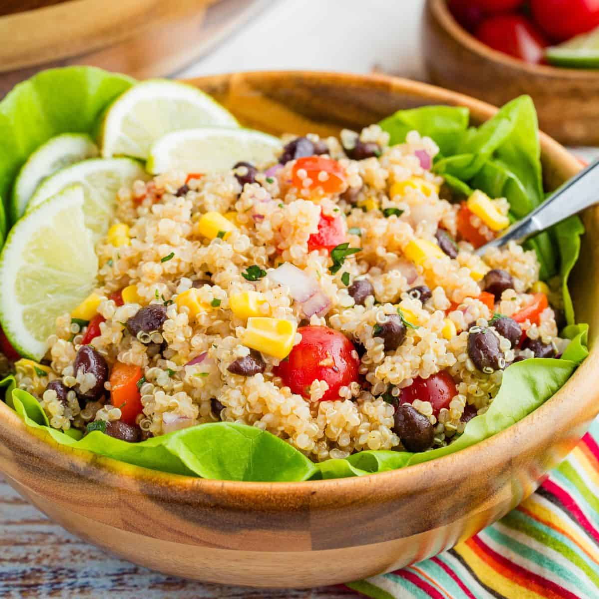 mexican quinoa salad with orange lime dressing Mexican Quinoa Salad with Honey Lime Vinaigrette