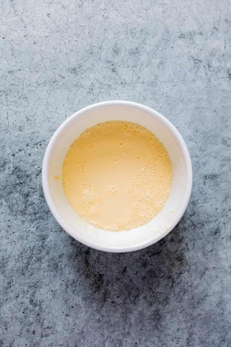 Egg yolks in a bowl.