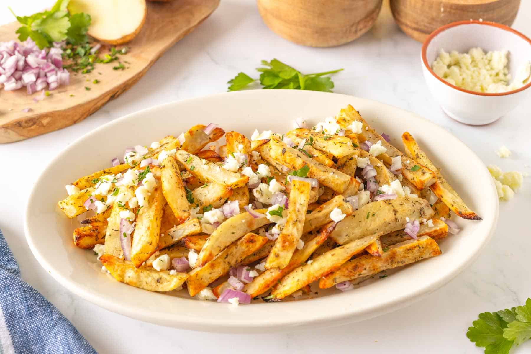 A plate of Greek fries.