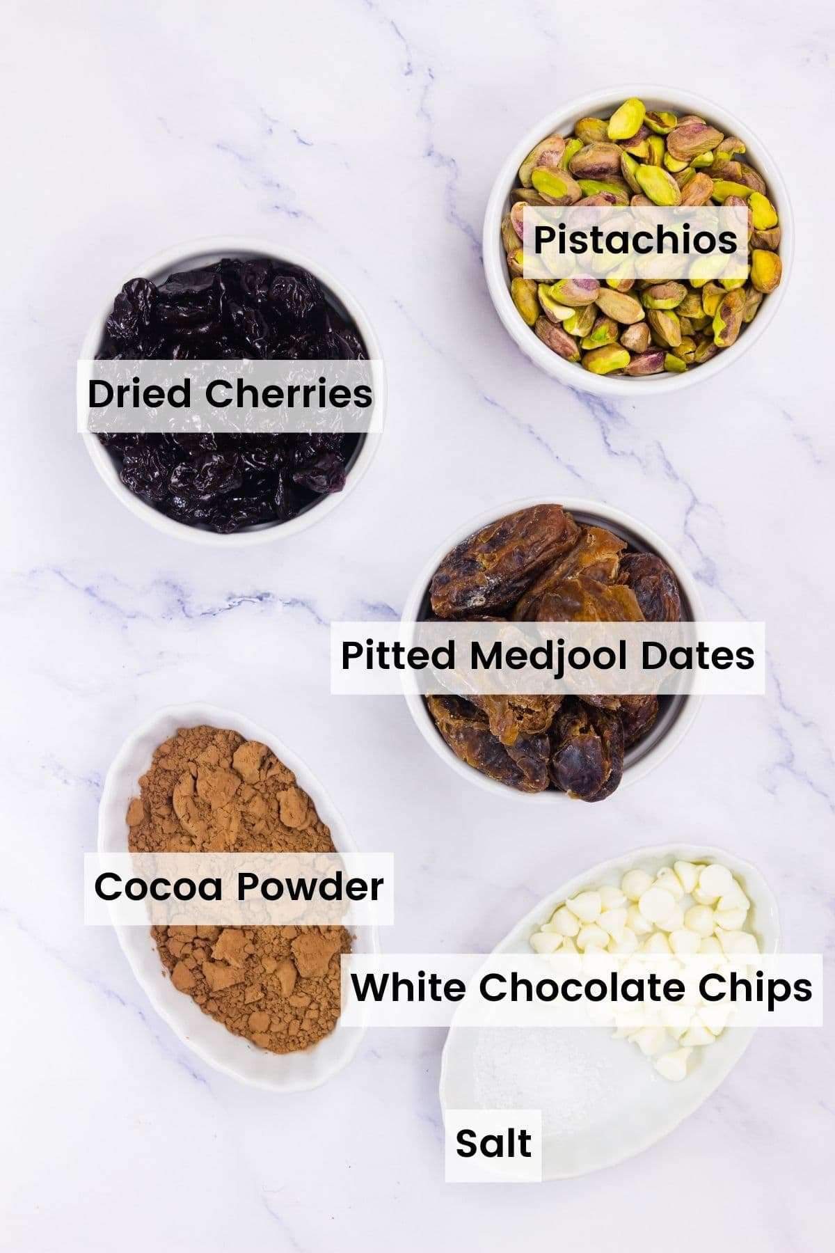 Ingredients for cherry energy bars are text-labeled.