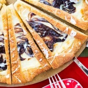 Nutella cream cheese swirl in a Nutella pastry.