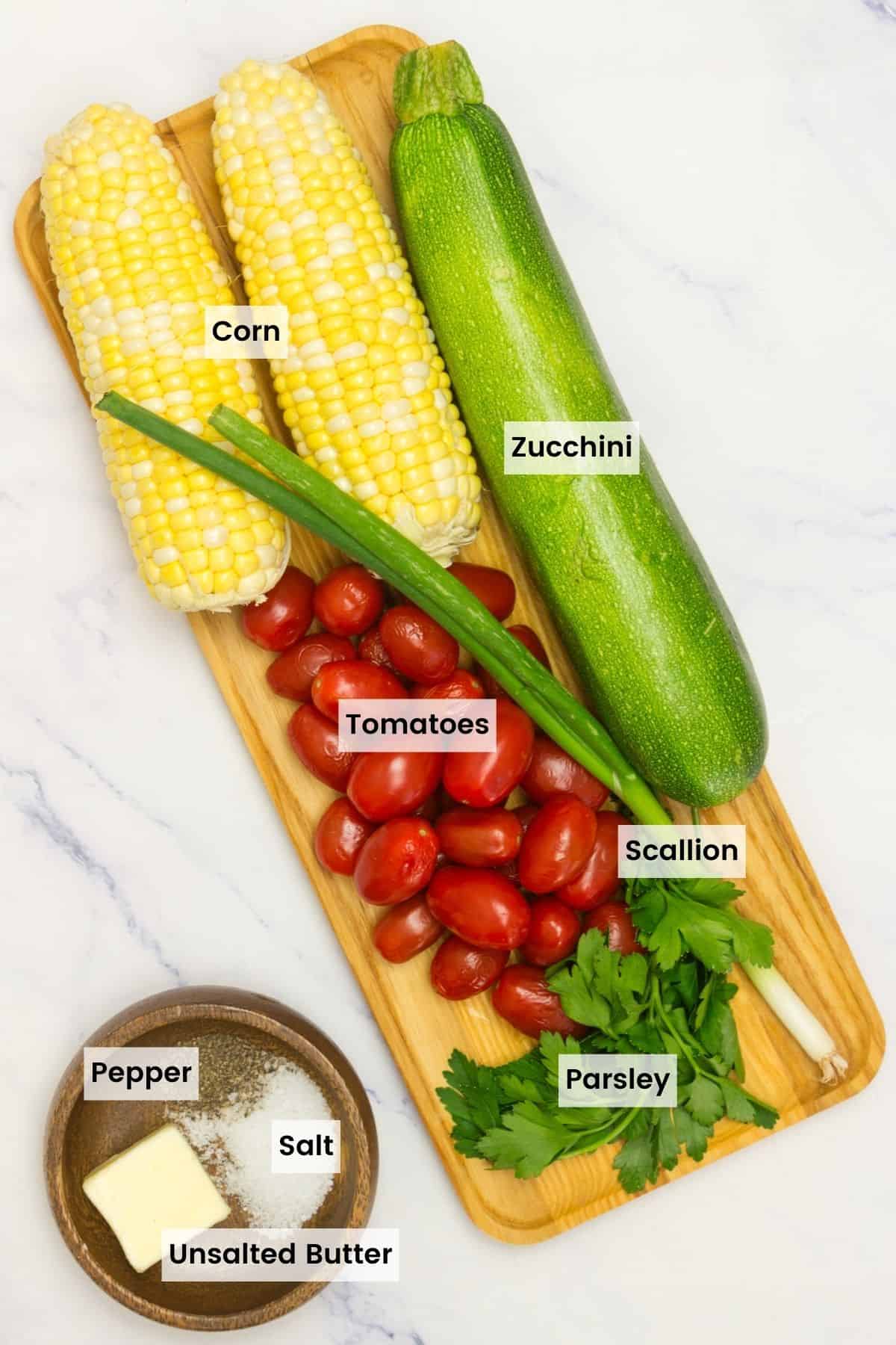 Ingredients for sauteed vegetables are text-labeled.