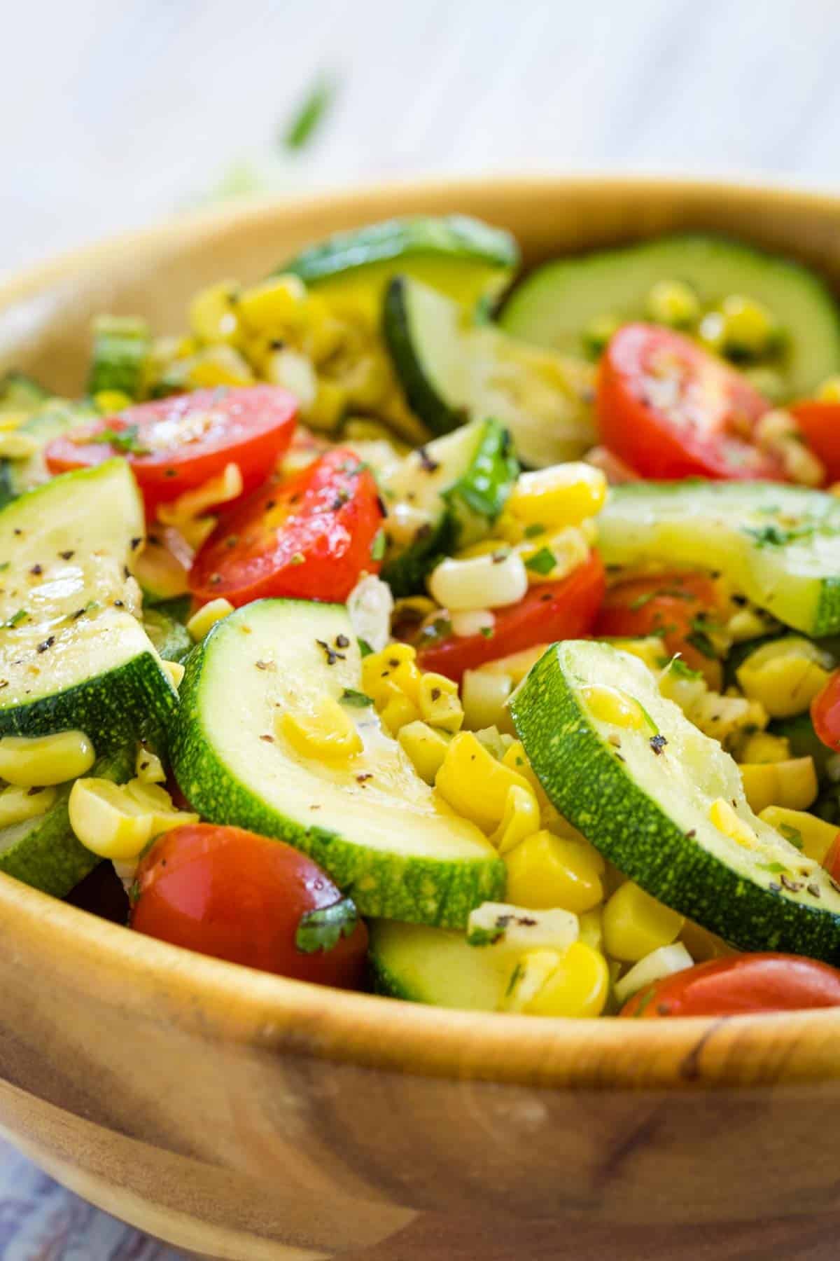 A bowl of sauteed vegetables.