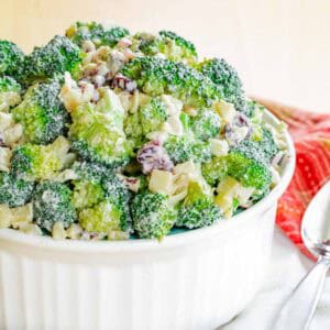 Featured image for broccoli apple salad recipe.