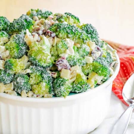 Featured image for broccoli apple salad recipe.