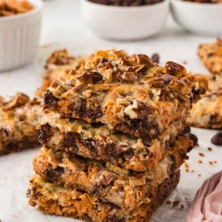 A stack of 7 layer bars.