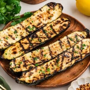 Featured image for grilled zucchini recipe.