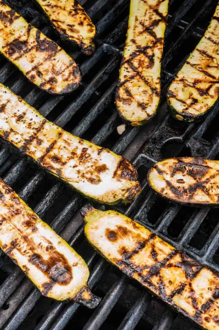 Zucchini on the grill.
