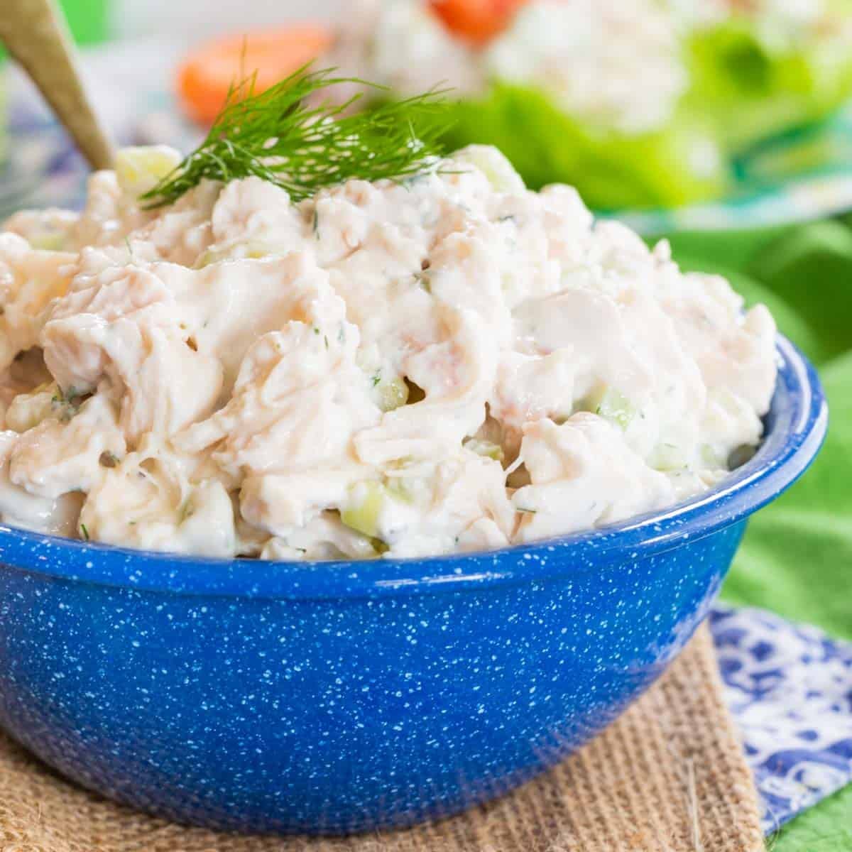 Featured image for tzatziki chicken salad recipe.