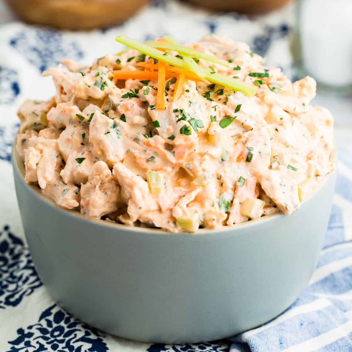 Featured image for buffalo chicken salad recipe.