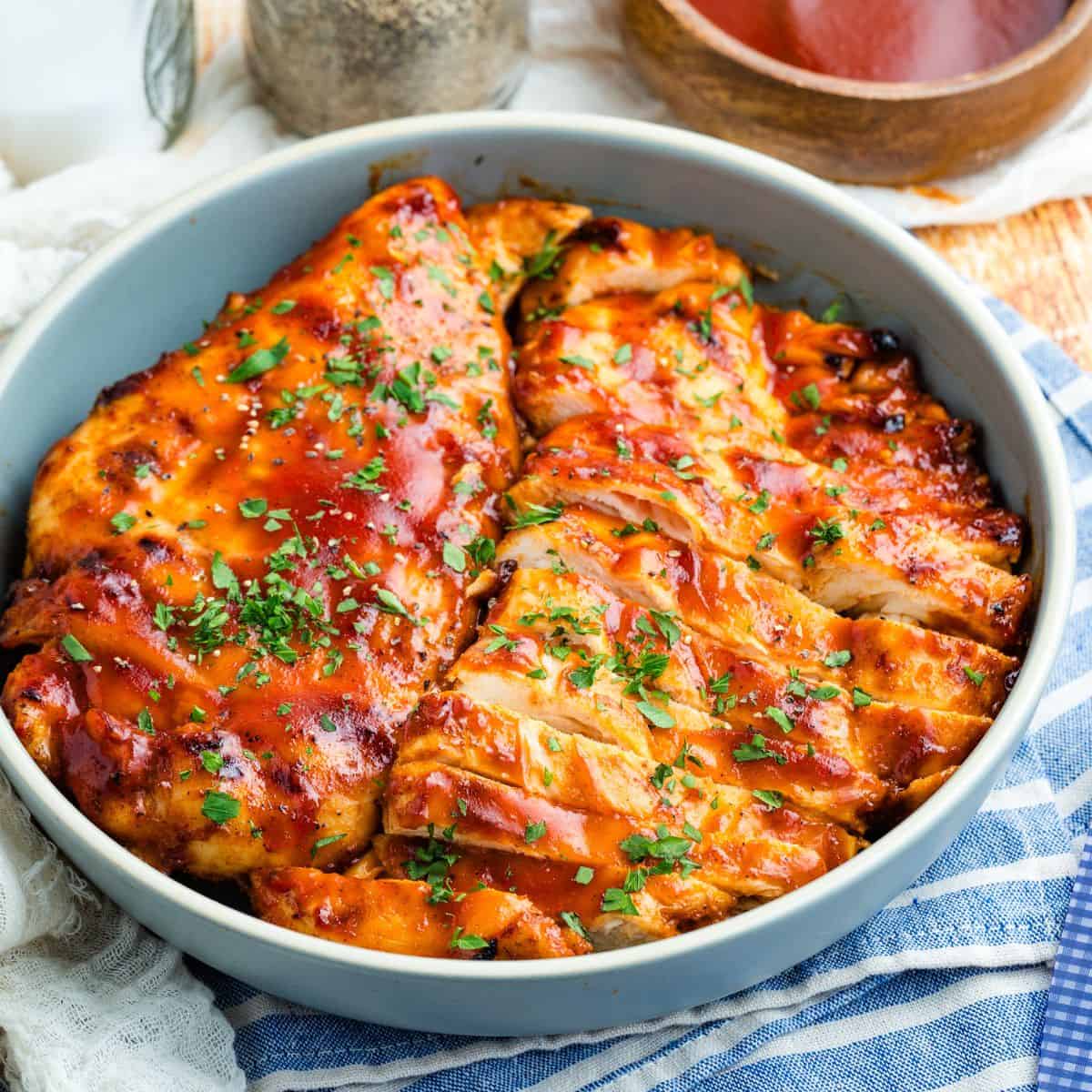 Featured image for BBQ grilled chicken breasts.