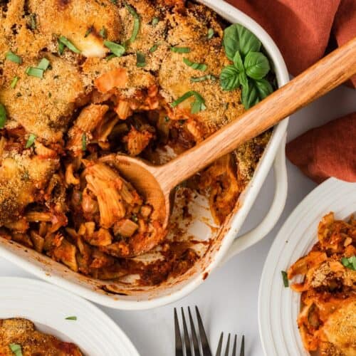 Feature image for eggplant casserole.