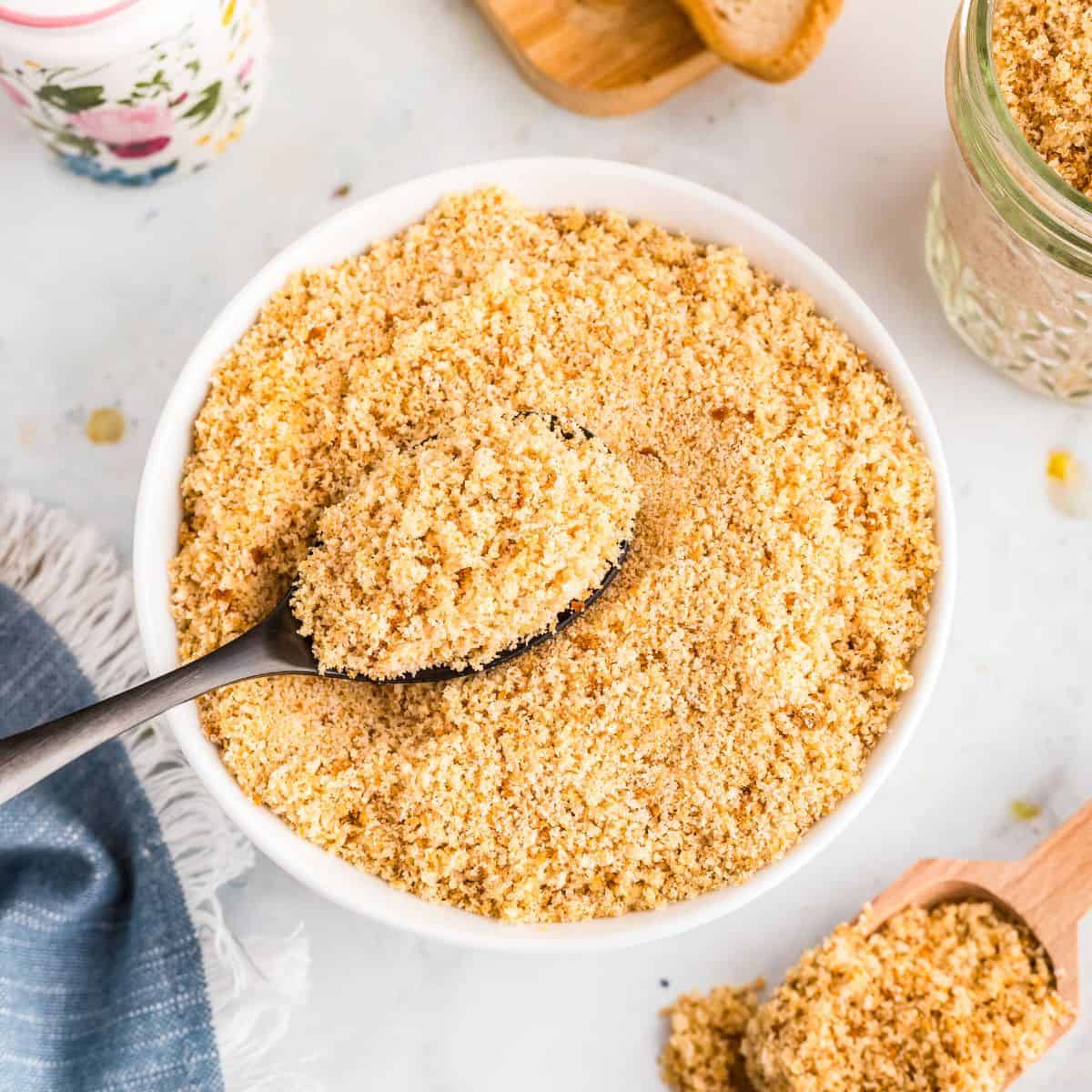 Featured image for gluten free breadcrumbs recipe.
