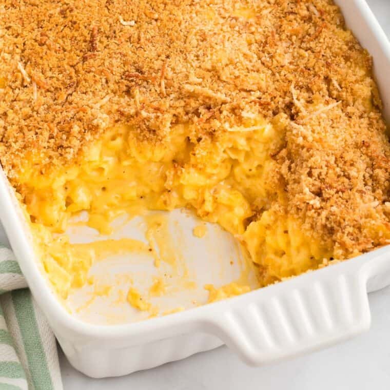 Featured image for gluten free mac and cheese recipe.