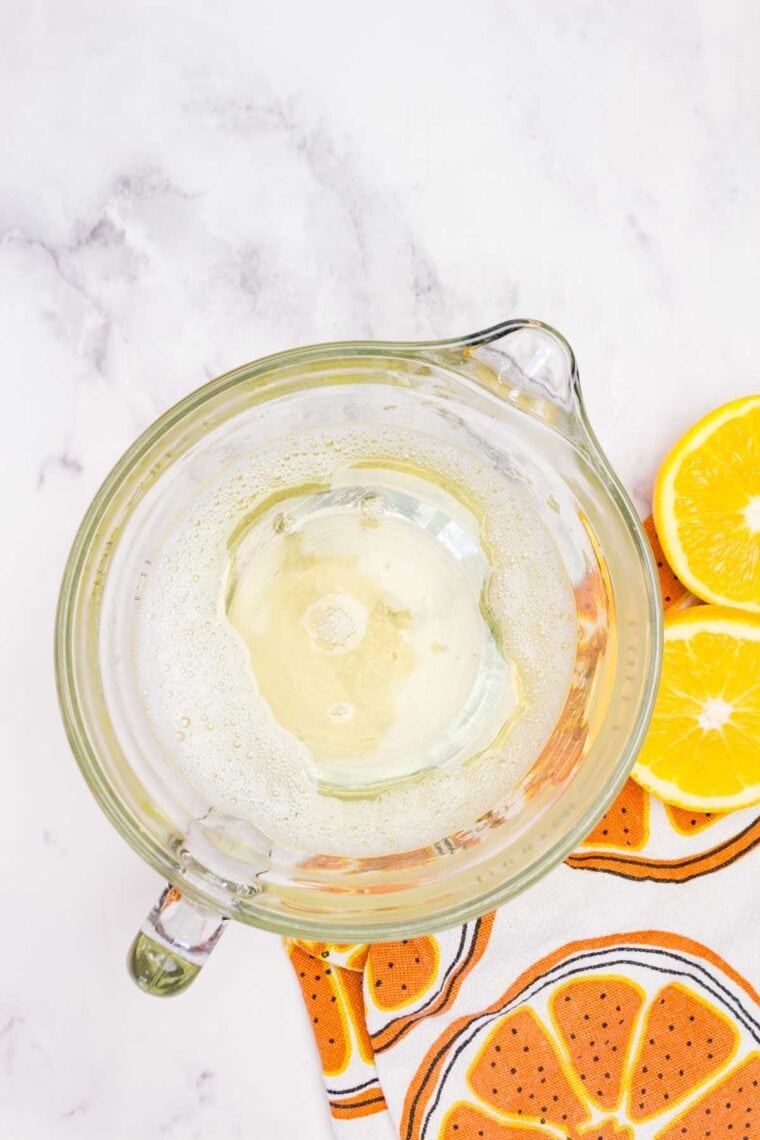 Gelatin dissolved in water.