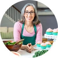 Brianne Izzo leaning on a countertop.