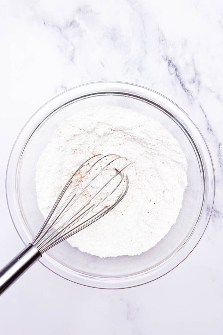Whisking together dry ingredients