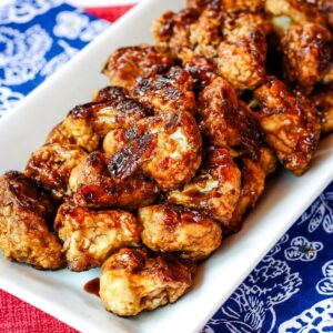 A platter of balsamic glazed cauliflower wings.