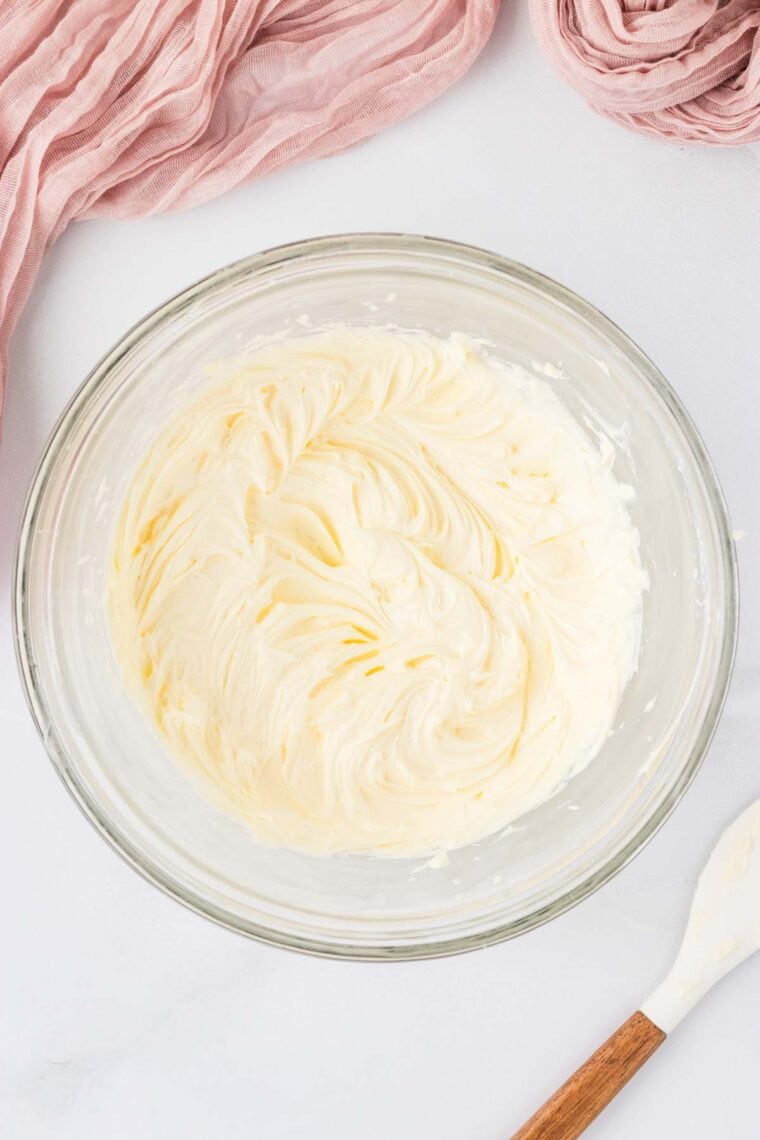 Whipped butter in a bowl