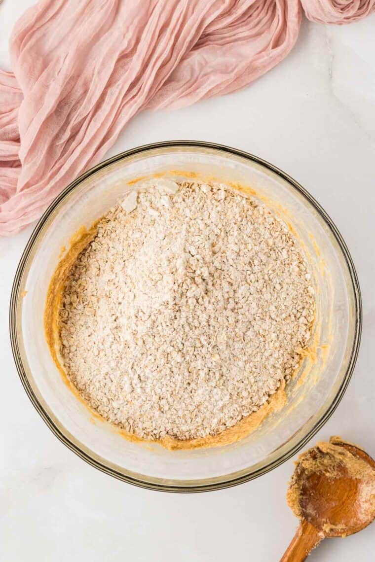 Quick oats added to cookie dough